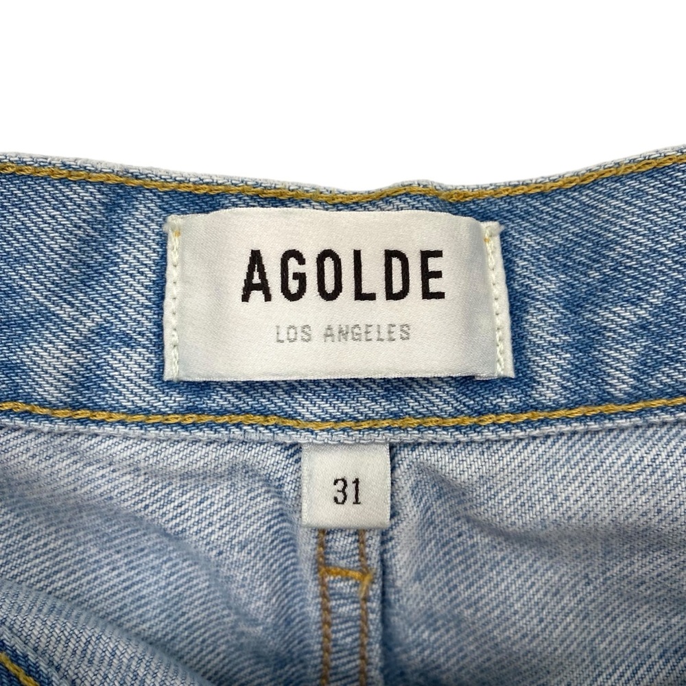Agolde Parker Long Denim Jean Shorts - Picture 6 of 8